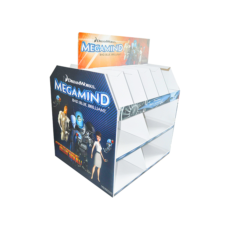 Display pop pallet ondulato robusto a due lati